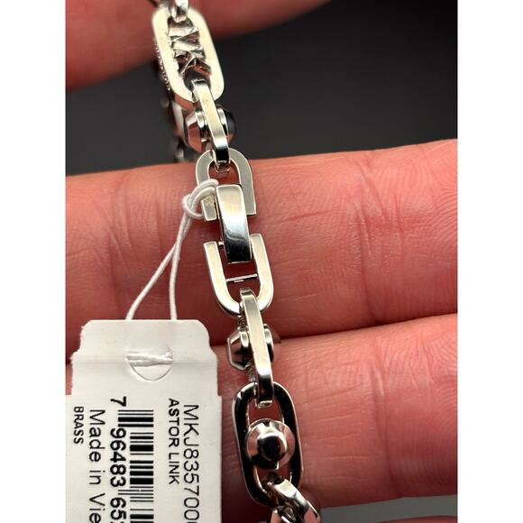 Michael Kors MKJ835700040 Premium Astor Link Womens Silver Plated Bracelet NIBWT - Picture 3 of 17